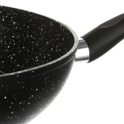 Wok 28cm aluminium forgé effet pierre tous feux dont induction